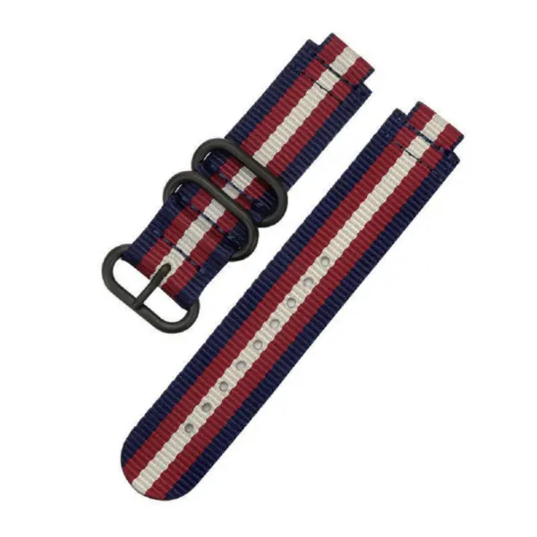 g.ny3 .5.6.22 Main Blue Red White StrapsCo Woven Nylon Watch Band Strap for Garmin Forerunner 220230235620630735