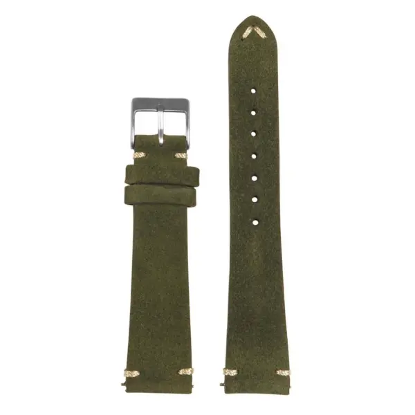 St28.11 Upright Suede Watch Strap In Green Apple Watch