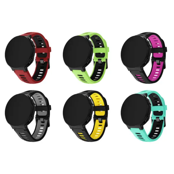 G.r32.mb All Colors StrapsCo Silicone Rubber Replacement Watch Band Strap With Black Buckle For Garmin Forerunner & Approach