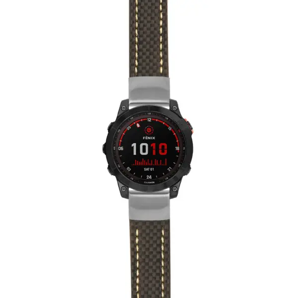 g.f7.st25 Main Black & White StrapsCo Heavy Duty Carbon Fiber Watch Strap 20mm
