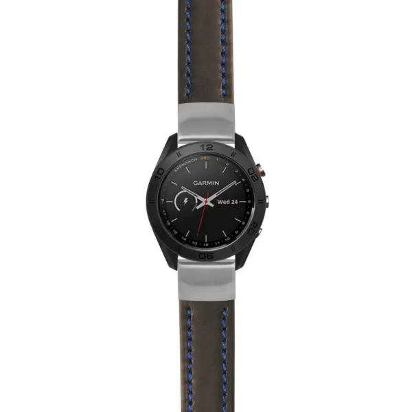 g.as60.st23 Main Black & Blue StrapsCo Heavy Duty Mens Leather Watch Band Strap 20mm