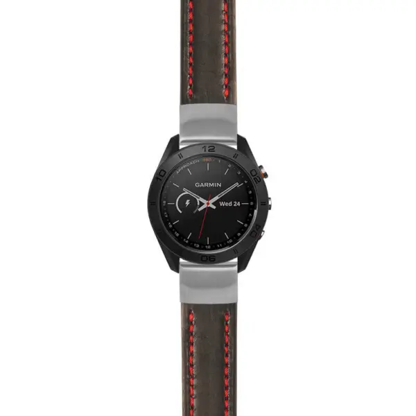 g.as60.st23 Main Black & Red StrapsCo Heavy Duty Mens Leather Watch Band Strap 20mm