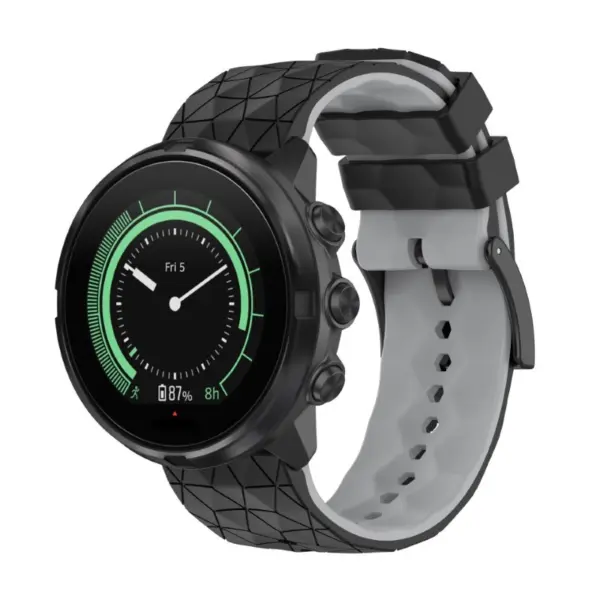 s.r33.1.7 Black & Grey Main StrapsCo ColorBlock Endurance Watch Band Strap for Suunto 9 Peak
