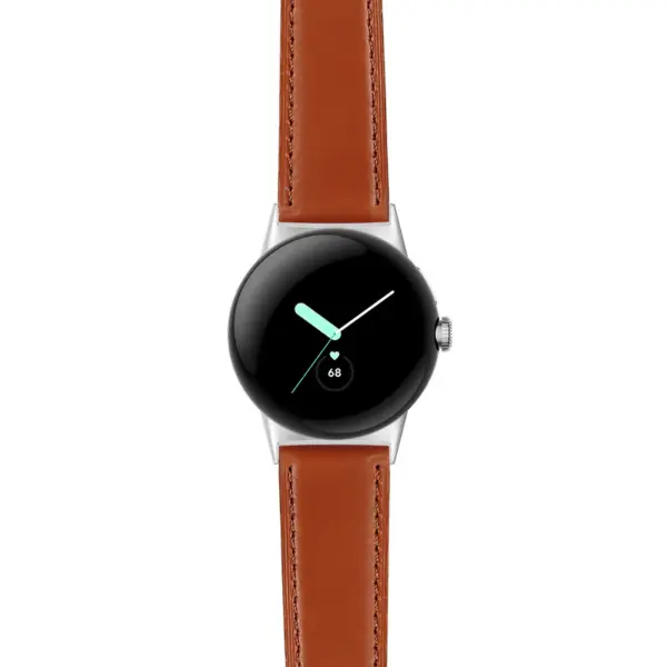 sw.l2 Main Brown StrapsCo DASSARI Smooth Leather Watch Band Strap 20mm