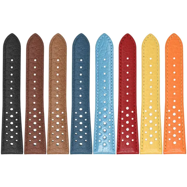 DASSARI Perforated Leather Rally Strap For MoonSwatch #2