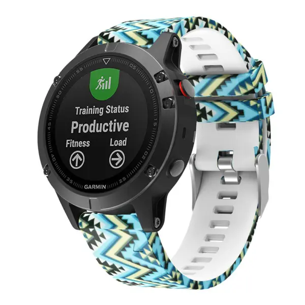 G.r30.r Main Aztec StrapsCo QuickFit 22 Silicone Rubber Watch Band Strap For Garmin Fenix 5 & Forerunner 935 & Instinct