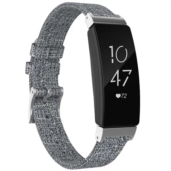 fb.ny20.7 Main Grey StrapsCo Canvas Watch Band Strap for Fitbit Inspire 2