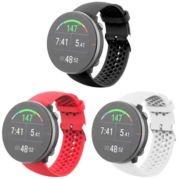 P.r7 All Color StrapsCo Perforated Rubber Watch Band Strap For Polar Vantage M Grit X