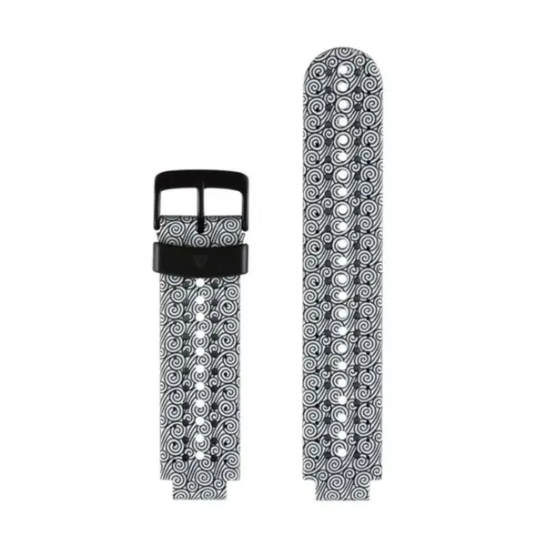 g.r54.k Main Silver Swirls StrapsCo Print Silicone Rubber Watch Band Strap for Garmin Forerunner 235 630 Approach S5 S6