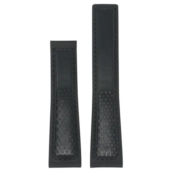 L.tag2.1 Black Up StrapsCo Perforated Leather Watch Band Strap For Tag Heuer Monaco 22mm