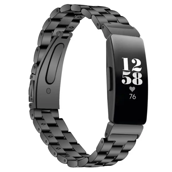 Fb.m103.mb Main Black StrapsCo Stainless Steel Link Watch Bracelet Band Strap For Fitbit Inspire & Inspire HR