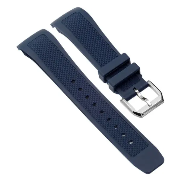 r.iw1.5 Angle Blue Strapsco Silicone Rubber Strap for IWC