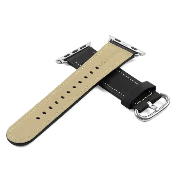 a.l2.1 DASSARI Soft Finish Leather Strap in Black 2