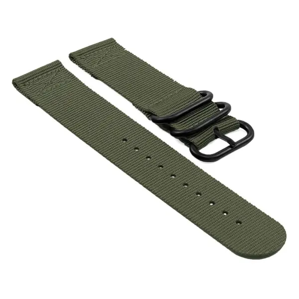 su.n1.11.mb Suunto Nylon Strap w Black Steel Rings in Green