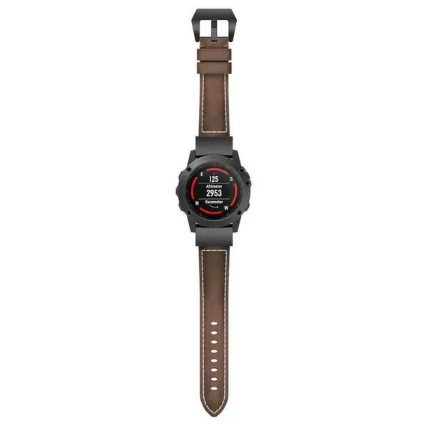 G.l7.2 Up Brown StrapsCo QuickFit 26 Leather Watch Band Strap For Garmin Fenix 5X