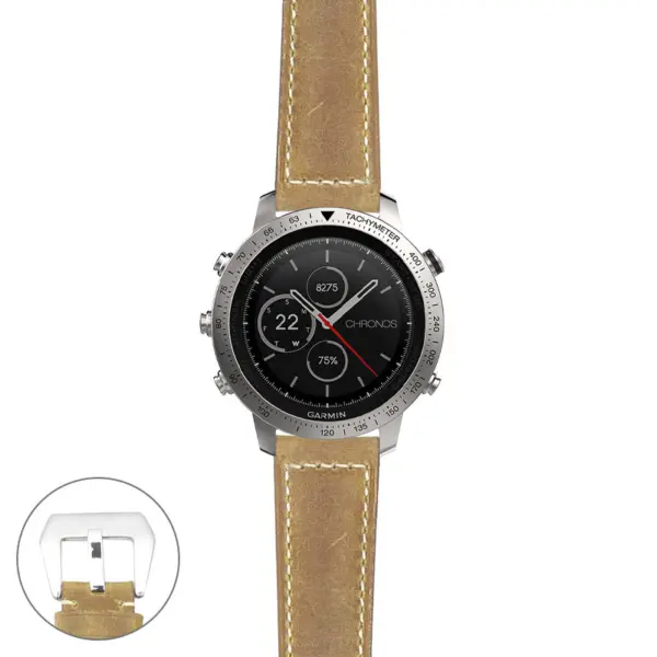 g.fch.p560a Main Beige StrapsCo DASSARI Salvage Thick Padded Distressed Italian Leather Watch Band Strap