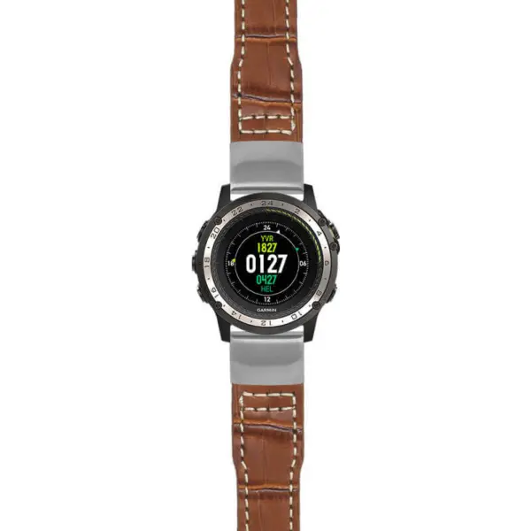 g.d2ch.iw12 Main Tan StrapsCo DASSARI Alligator Pilot Strap For 22mm
