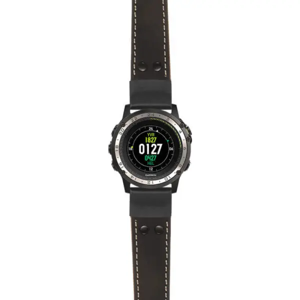 g.d2ch.ds14 Main Black StrapsCo DASSARI Vintage Leather Pilot Watch Band with Matte Black Buckle 22mm