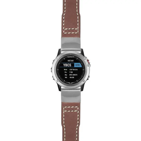 g.d2bv.iw11 Main Brown StrapsCo DASSARI Vintage Pilot Strap 22mm