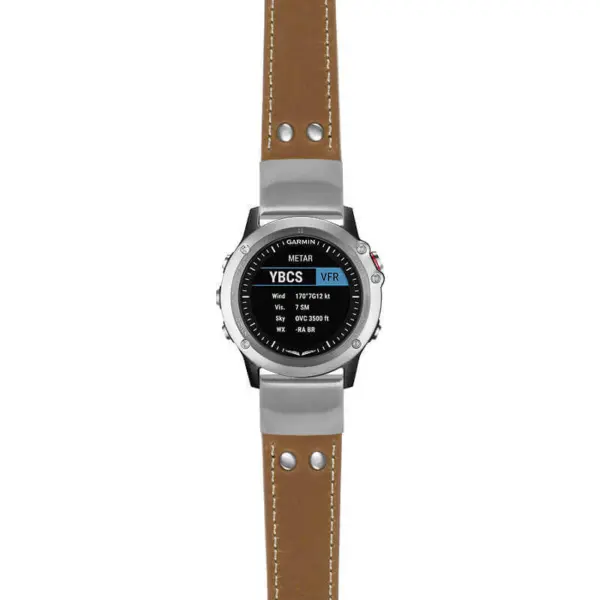 g.d2bv.ds14 Main Khaki StrapsCo DASSARI Vintage Leather Pilot Watch Band with Brush Silver Buckle 22mm