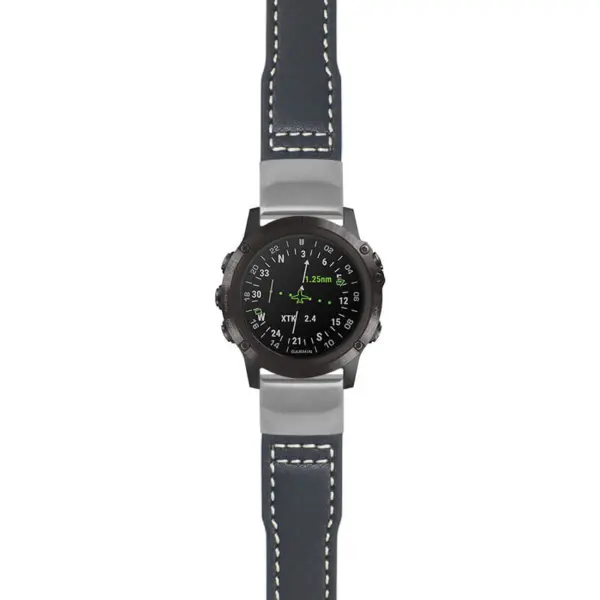 g.d2dpx.iw11 Main Black StrapsCo DASSARI Vintage Pilot Strap 22mm