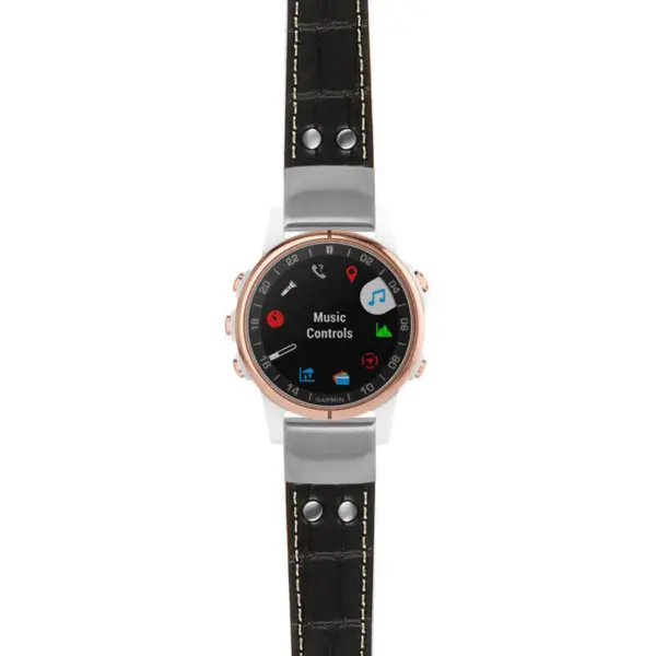 g.d2ds.ds16 Main Black StrapsCo DASSARI Croc Embossed Leather Pilot Watch Band with Brush Silver Buckle 20mm
