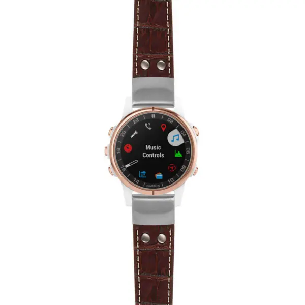 g.d2ds.ds16 Main Brown StrapsCo DASSARI Croc Embossed Leather Pilot Watch Band with Brush Silver Buckle 20mm