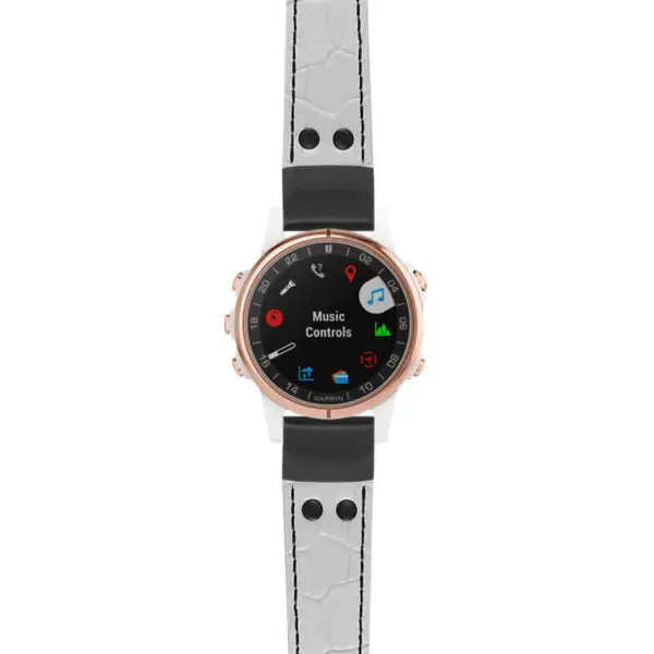 g.d2ds.ds16 Main White StrapsCo DASSARI Croc Embossed Leather Pilot Watch Band with Matte Black Buckle 20mm