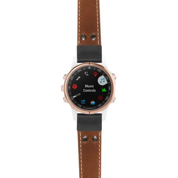 g.d2ds.ds14 Main Tan StrapsCo DASSARI Vintage Leather Pilot Watch Band with Matte Black Buckle 20mm