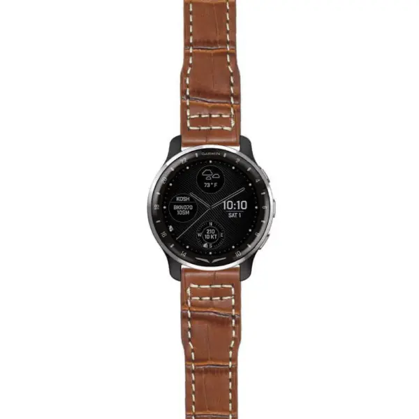 g.dax10.iw12 Main Tan StrapsCo DASSARI Alligator Pilot Strap For 20mm