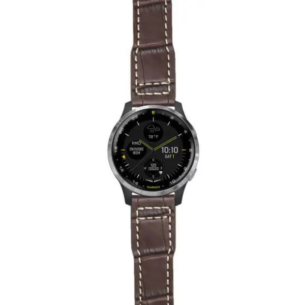 g.d2a.iw12 Main Brown StrapsCo DASSARI Alligator Pilot Strap For 20mm