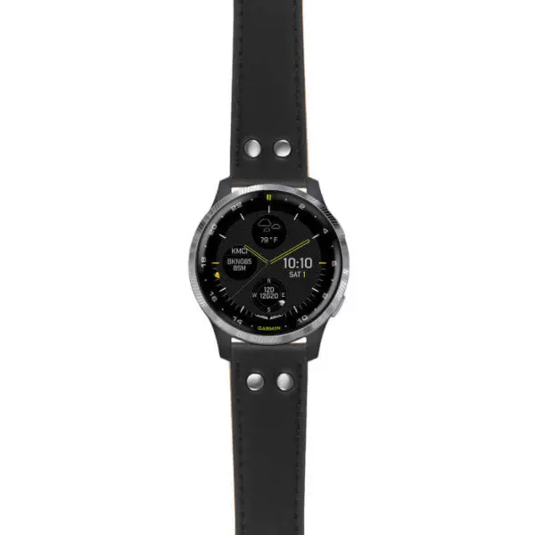 g.d2a.ds15 Main Black StrapsCo DASSARI Pilot Leather Watch Band with Brush Silver Buckle 20mm