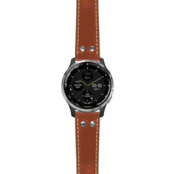 g.d2a.ds15 Main Tan StrapsCo DASSARI Pilot Leather Watch Band with Brush Silver Buckle 20mm