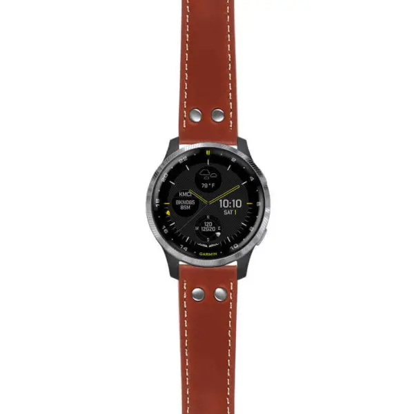 g.d2a.ds15 Main Rust StrapsCo DASSARI Pilot Leather Watch Band with Brush Silver Buckle 20mm