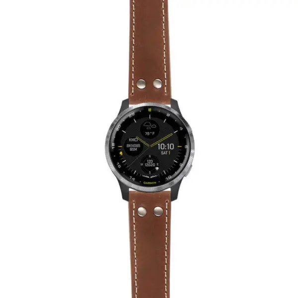 g.d2a.ds14 Main Tan StrapsCo DASSARI Vintage Leather Pilot Watch Band with Brush Silver Buckle 20mm