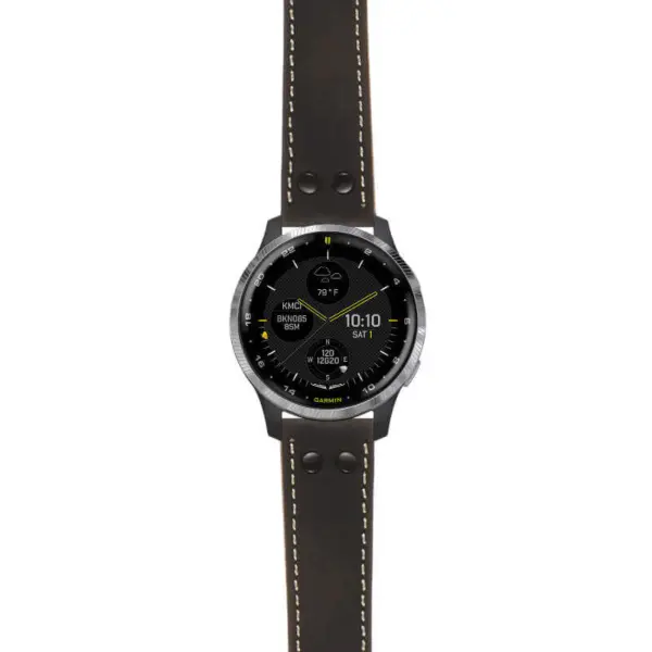 g.d2a.ds14 Main Black StrapsCo DASSARI Vintage Leather Pilot Watch Band with Matte Black Buckle 20mm