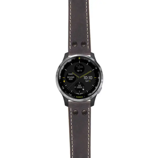 g.d2a.ds14 Main Blue StrapsCo DASSARI Vintage Leather Pilot Watch Band with Matte Black Buckle 20mm