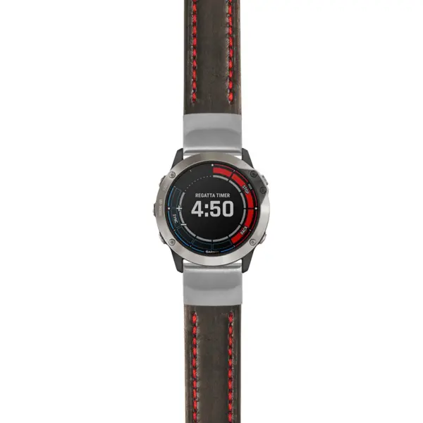 g.qtx6x.st23 Main Black & Red StrapsCo Heavy Duty Mens Leather Watch Band Strap 22mm