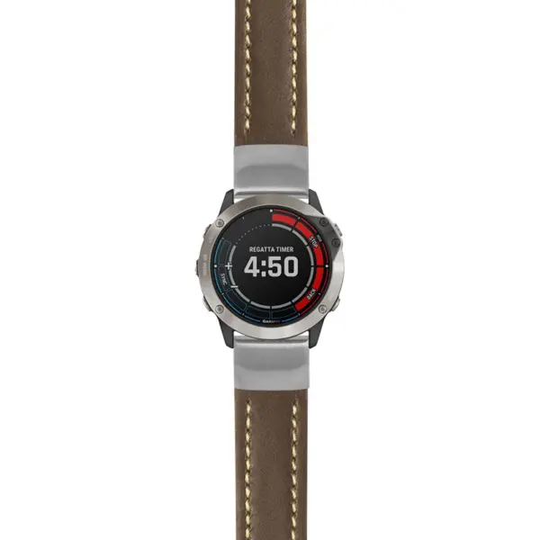 g.qtx6x.st23 Main Brown & White StrapsCo Heavy Duty Mens Leather Watch Band Strap 22mm