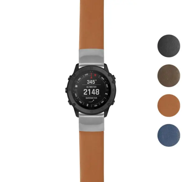 g.td.st24 Gallery Tan StrapsCo Heavy Duty Leather Watch Band Strap 22mm