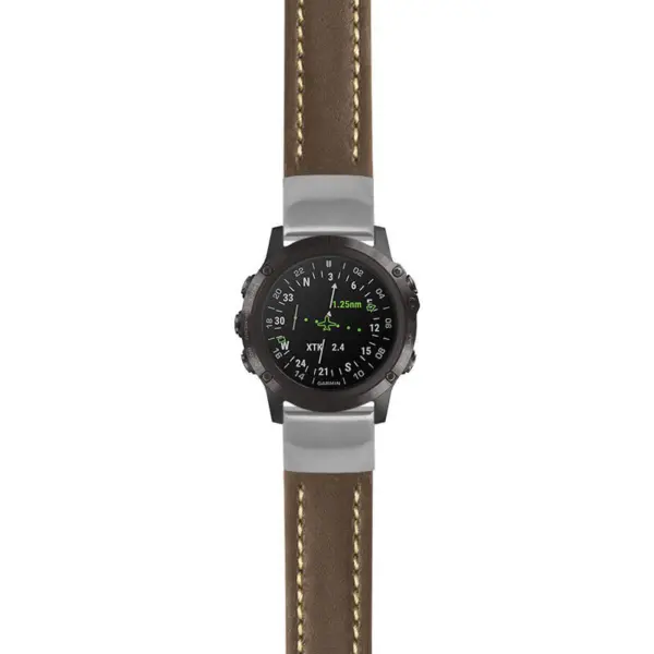 g.d2dpx.st23 Main Brown & White StrapsCo Heavy Duty Mens Leather Watch Band Strap 20mm