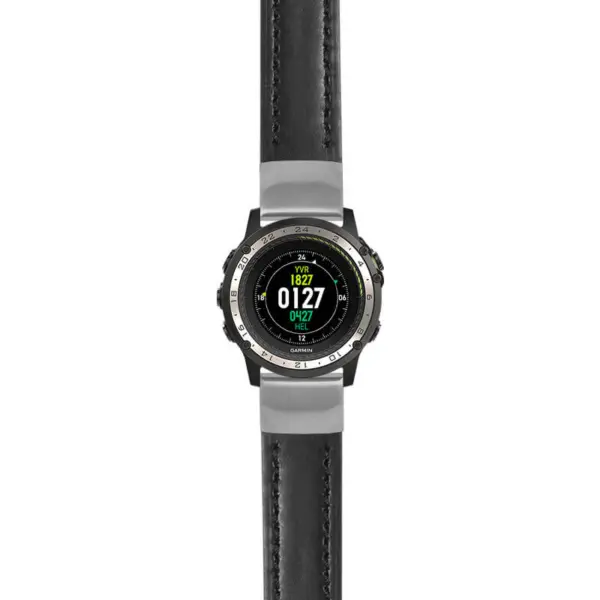 g.d2ch.st23 Main Black StrapsCo Heavy Duty Mens Leather Watch Band Strap 20mm