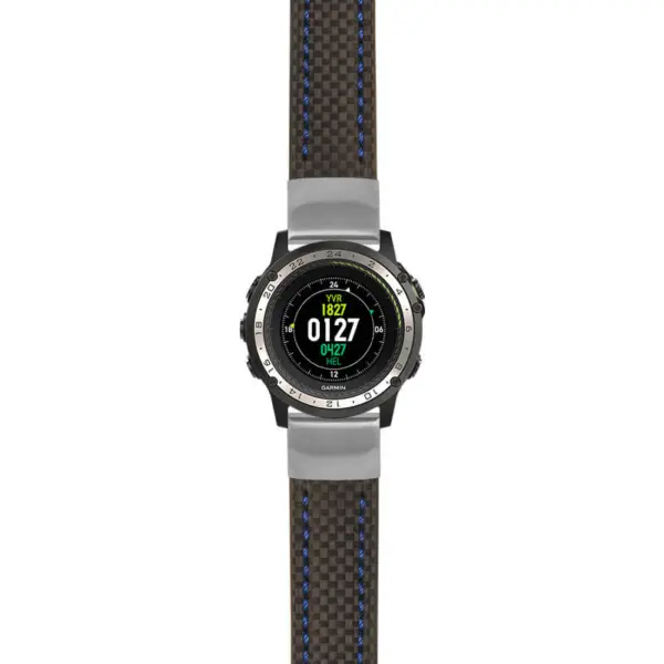 g.d2ch.st25 Main Black & Blue StrapsCo Heavy Duty Carbon Fiber Watch Strap 20mm