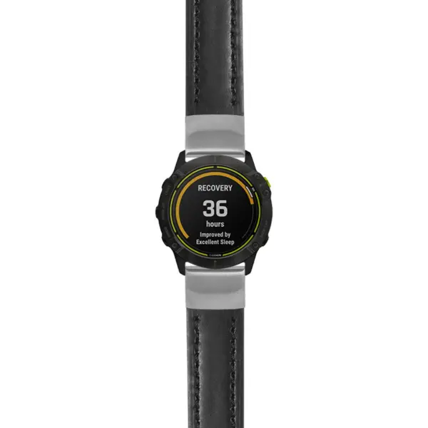 g.ed.st23 Main Black StrapsCo Heavy Duty Mens Leather Watch Band Strap 20mm