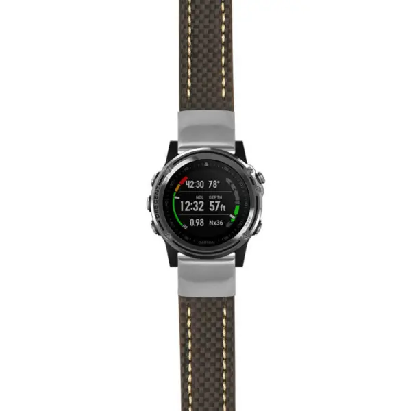 g.dmk1.st25 Main Black & White StrapsCo Heavy Duty Carbon Fiber Watch Strap 20mm