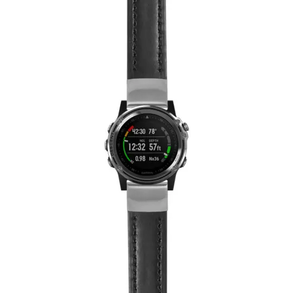 g.dmk1.st23 Main Black StrapsCo Heavy Duty Mens Leather Watch Band Strap 20mm