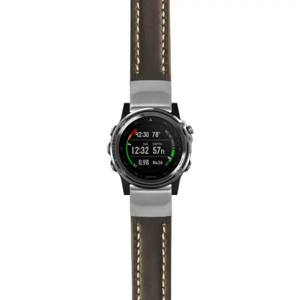 g.dmk1.st23 Main Black & White StrapsCo Heavy Duty Mens Leather Watch Band Strap 20mm