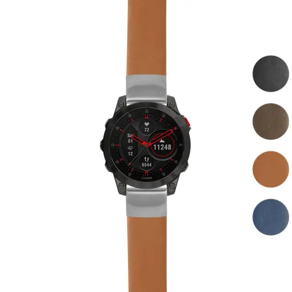 g.ep2.st24 Gallery Tan StrapsCo Heavy Duty Leather Watch Band Strap 20mm