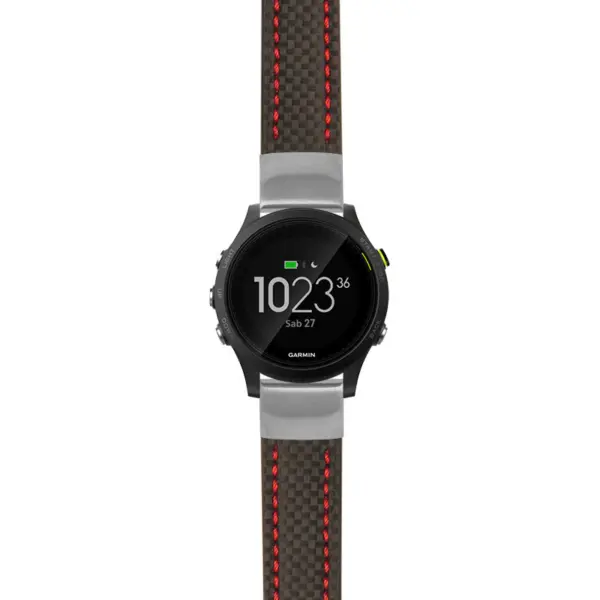 g.f935.st25 Main Black & Red StrapsCo Heavy Duty Carbon Fiber Watch Strap 20mm