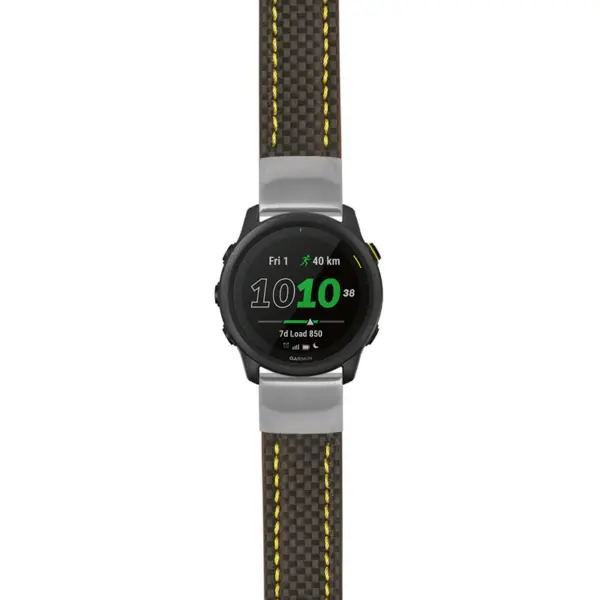 g.f745.st25 Main Black & Yellow StrapsCo Heavy Duty Carbon Fiber Watch Strap 20mm
